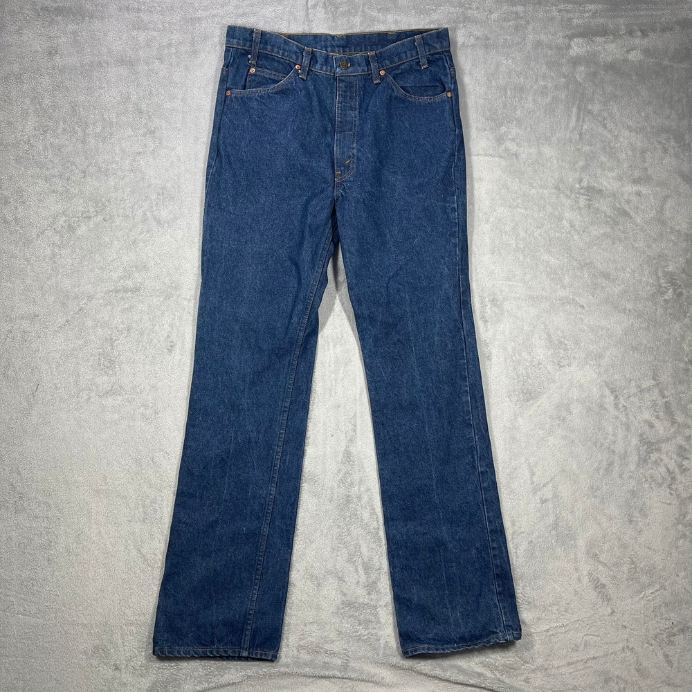 Levi's 517 Jeans Men 36x36(33x34.5) Blue Orange Tab Bootcut Vintage 80's USA